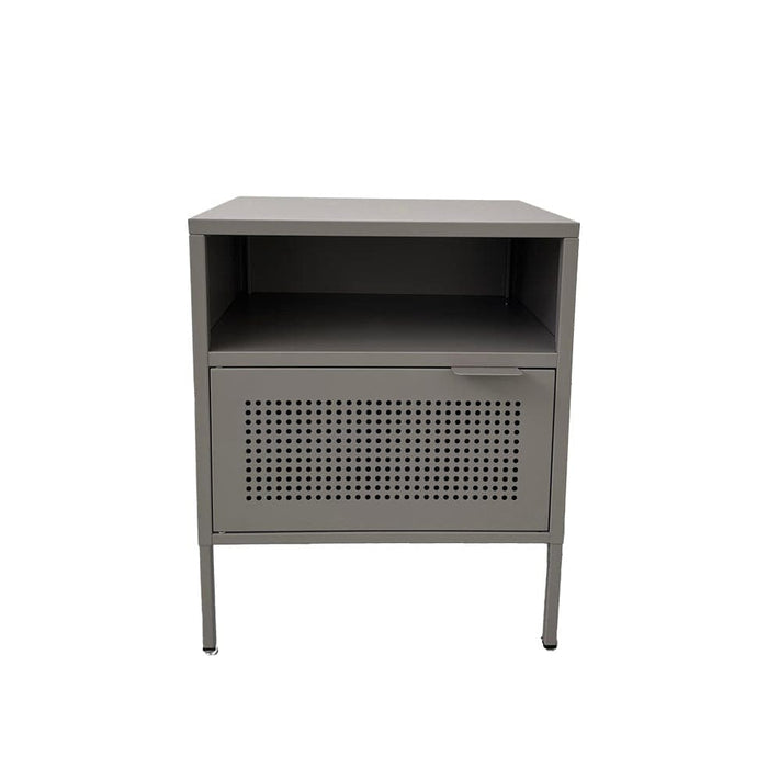 elevenpast Milano Grey Luigi Metal Side Table Cabinet BC05