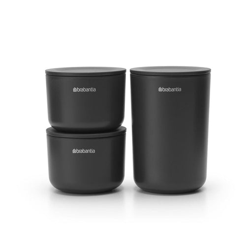 brabantia Storage pot set Brabantia Storage Pots Set of 3 in White | Dark Grey