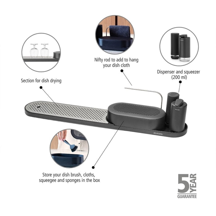 Brabantia sink organiser SinkStyle Organiser Set of 4 - White | Grey