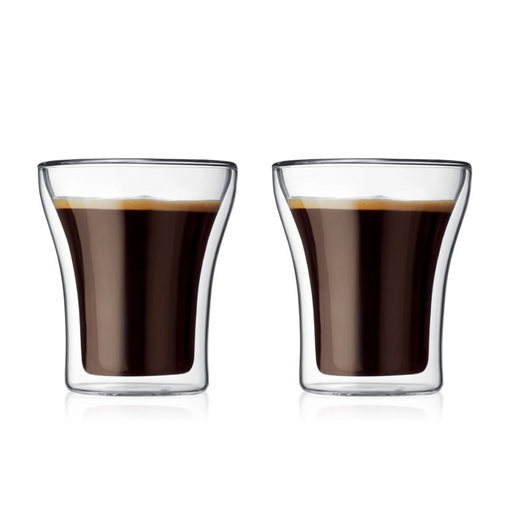 elevenpast tumblers Bodum Assam Double Wall Glass Small 0.2L | 2 Piece Set BD4555-10/6
