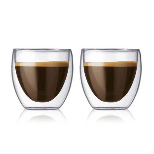 elevenpast tumblers Bodum Pavina Double Wall Glass Extra Small 0.08L | 2 Piece Set BD4557-10/6