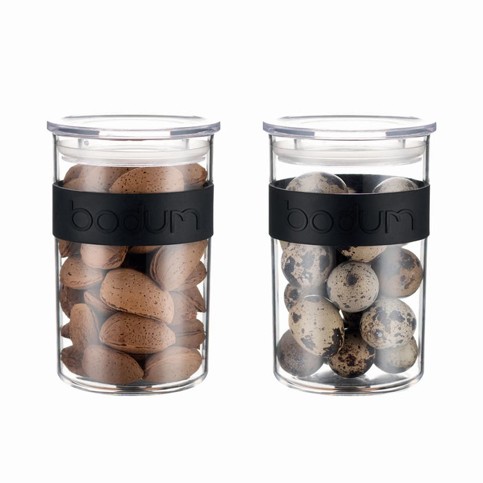 elevenpast storage Bodum Presso 2 piece Storage Jar 600ml - Black BDK11828-01SA12