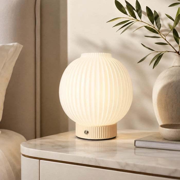 Luca Round Rechargeable Lamp - Beige | Pink | Green
