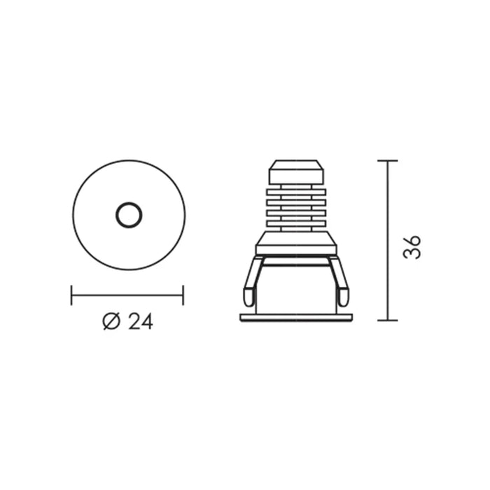 Spazio DOWNLIGHT Starled Round Metal Downlight - Matt Chrome | White