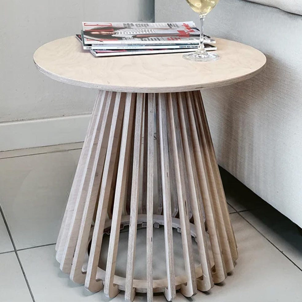 Birch Ribbed Side Table | elevenpast