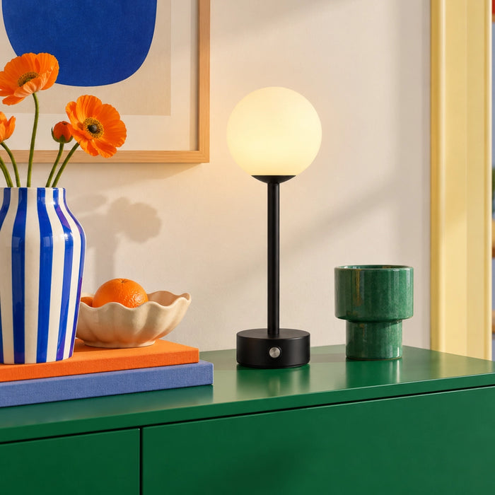 Nomi Rechargeable Globe Lamp -  Black | Lemon | Pink | Forest Green