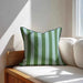 Cara Saven Scatter Cushions Blue and Green Stripe Velvet Cushion BlueGreenStripedCushion