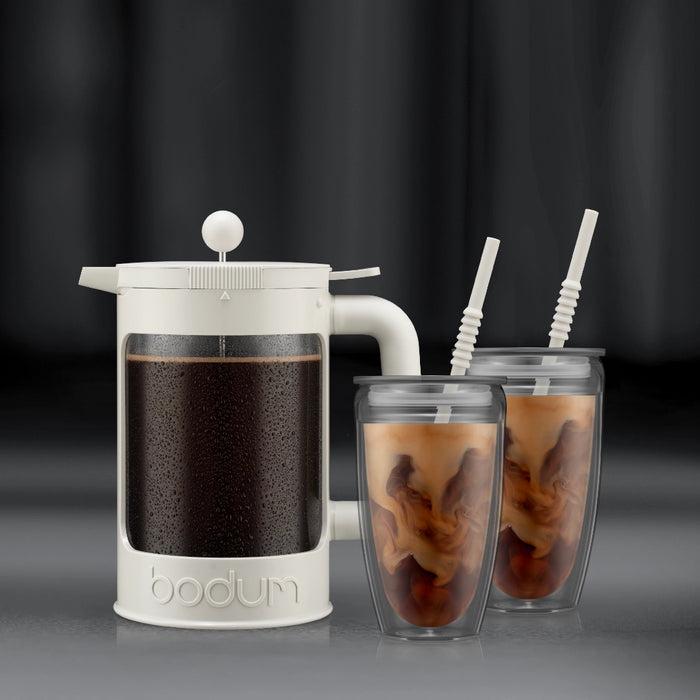 Bodum Bean Set French Press 1.5L Hot/Cold brew coffee maker - White | Black