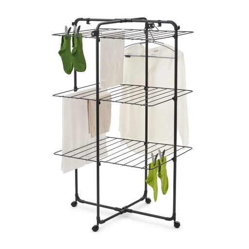 elevenpast drying rack Brabantia HangOn Tower Drying Rack 23m – Matt Black | White