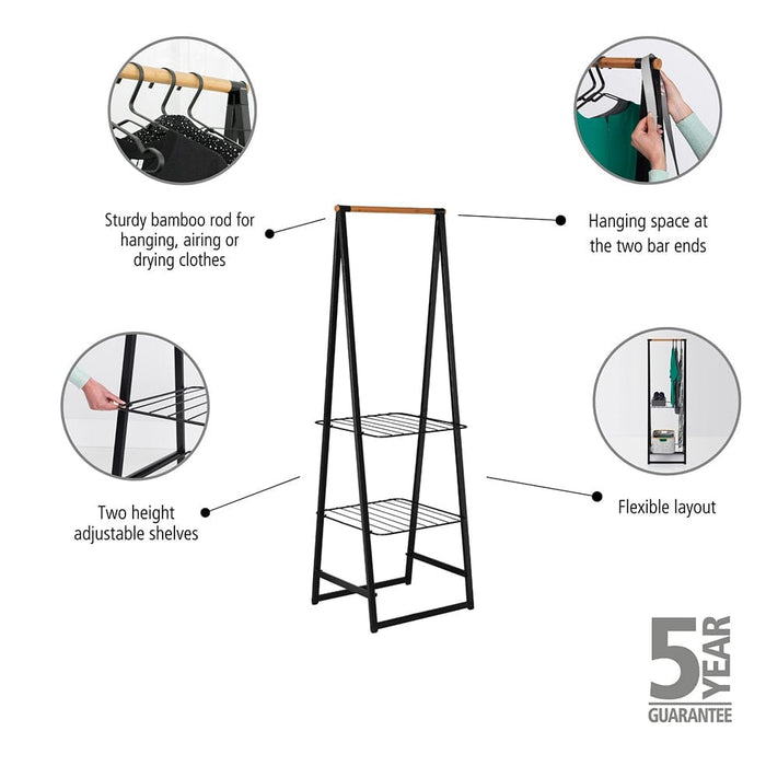 Brabantia clothing rack Linn Clothes Rack, Small - Black | White