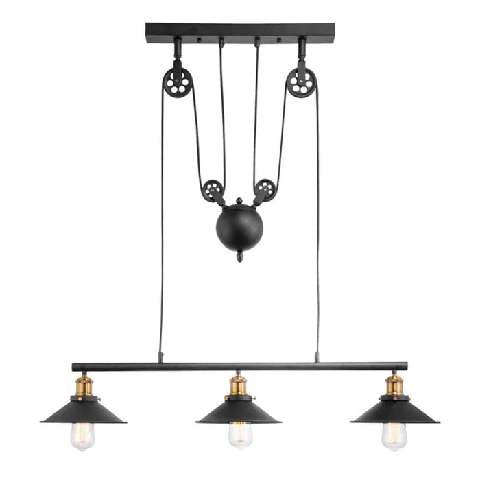 elevenpast pendant light Dawn Adjustable Metal Trio Pendant - Black and Antique Brass CA-KLCH-1126/3
