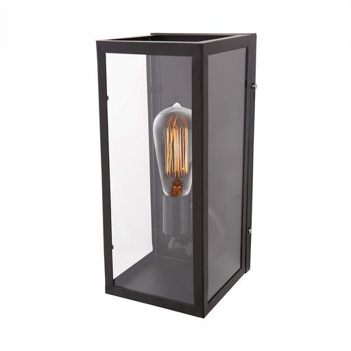 elevenpast Block Wall Light Black with Clear Glass CA-KLW-1099/BL
