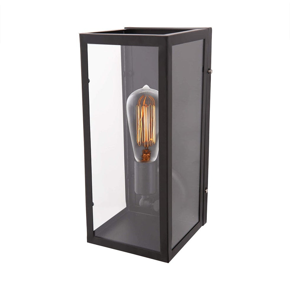 Block Wall Light Black with Clear Glass– elevenpast