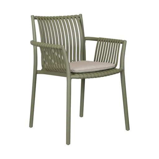 elevenpast Chairs Green Incas Arm Chair with cushion | Black, Taupe or Green CA1808GREEN