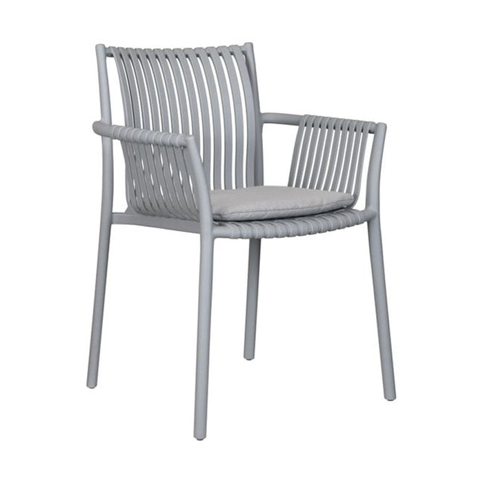 elevenpast Chairs Light Grey Incas Arm Chair with cushion | Black, Taupe or Green CA1808GREY