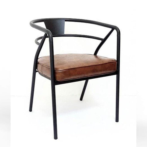 elevenpast Boston Chair | Metal and Polyurethane CA524BRNPUMBLK 633710856751
