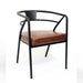 elevenpast Boston Chair | Metal and Polyurethane CA524BRNPUMBLK 633710856751