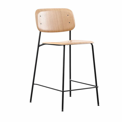 elevenpast Natural Havanna 65 Kitchen Stool - Plywood & Oak wood CA90065NATBLK