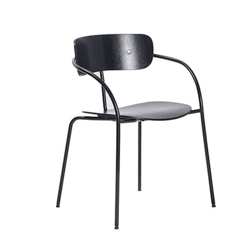 elevenpast Black Saloon Arm Chair - Metal and Wood CA9116ABLACK 633710853743
