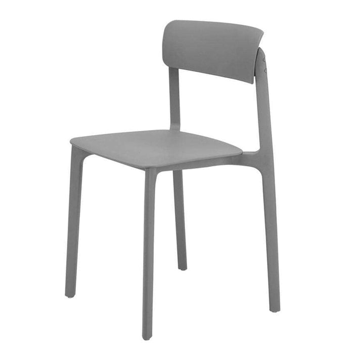 elevenpast Grey Clay Cafe Chair - Fully Polypropylene CACLAYGREY 633710853583