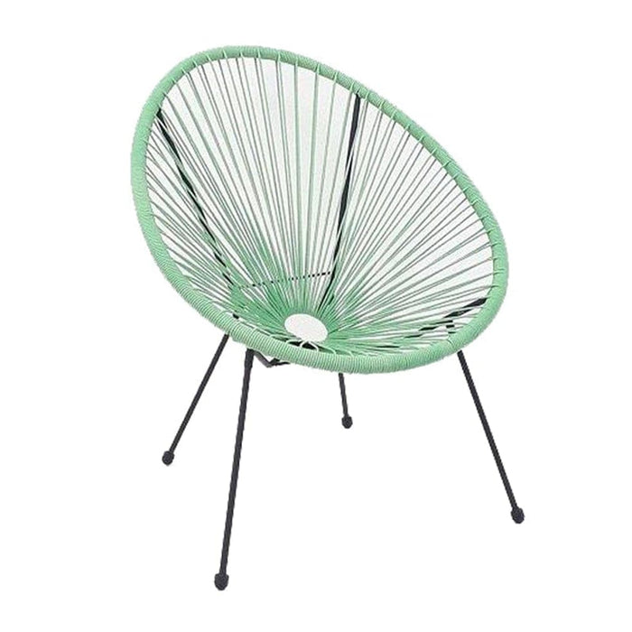 elevenpast Chairs Soft Green Acapulco Cafe Chair 4 Legs CADWAC052BLKGRN 0700254842554