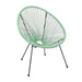 elevenpast Chairs Soft Green Acapulco Cafe Chair 4 Legs CADWAC052BLKGRN 0700254842554