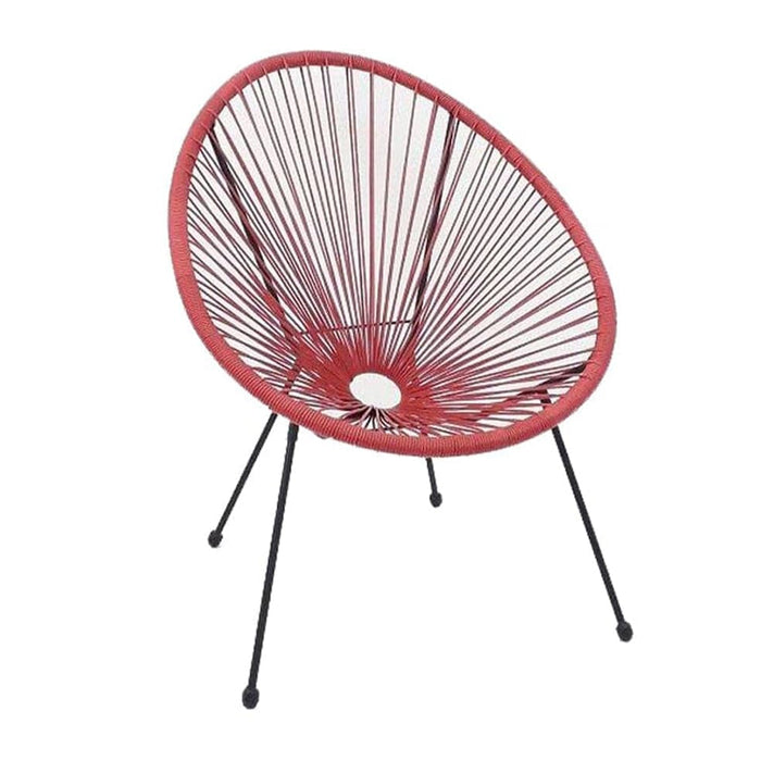 elevenpast Chairs Burnt-Red Acapulco Cafe Chair 4 Legs CADWAC052BLKRED 0700254842530
