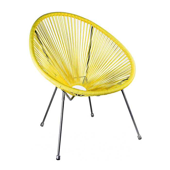 elevenpast Chairs Yellow Acapulco Cafe Chair 4 Legs CADWAC052BLKYEL 0700254842547