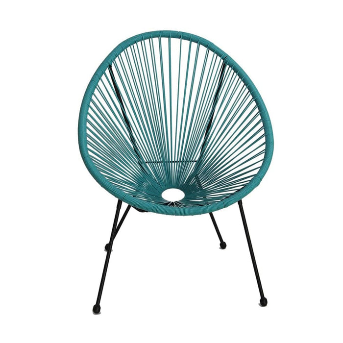 elevenpast Chairs Teal Acapulco Cafe Chair 4 Legs CADWACO52BLKBLU 0700254842523