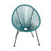 elevenpast Chairs Teal Acapulco Cafe Chair 4 Legs CADWACO52BLKBLU 0700254842523
