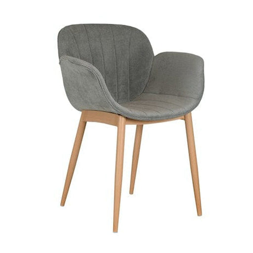 elevenpast Grey Gigi Arm Chair - Metal & Fabric CAF831-1FGREYFA