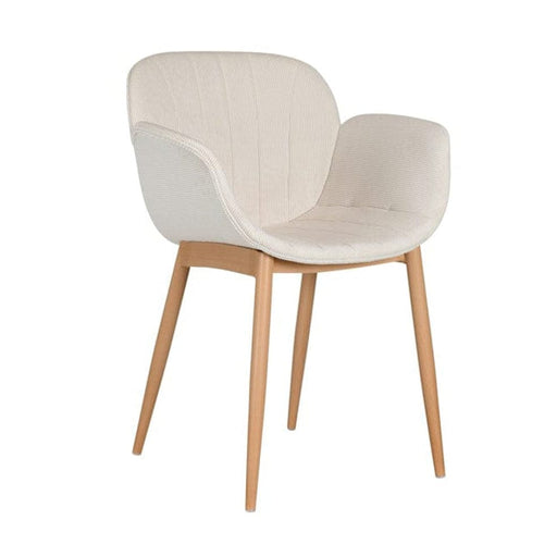 elevenpast White Gigi Arm Chair - Metal & Fabric CAF831-1FWHITEF