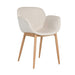 elevenpast White Gigi Arm Chair - Metal & Fabric CAF831-1FWHITEF