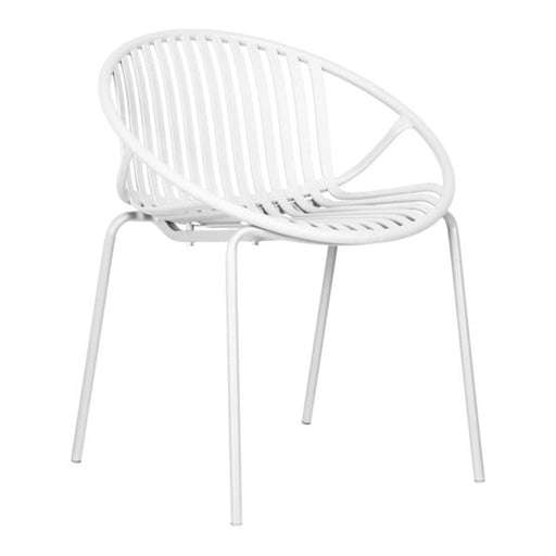 elevenpast Kitchen & Dining Room Chairs White Hoop Dining Chair | Black, Green or White CAF858WHITE