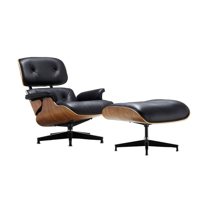 elevenpast Chairs Black Replica Charles Eames Chair with Stool CAGEF999BLKWAL