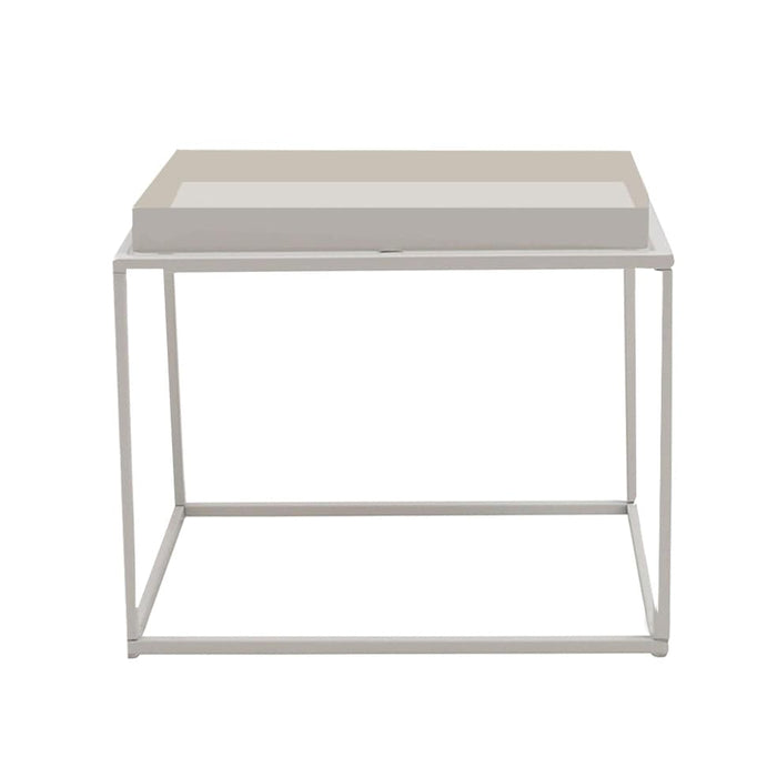 elevenpast Cream Cube High Side Table - Metal CAGT252ACREAM