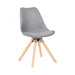 elevenpast Chairs Light Grey Eames Inspired Round Leg Chair CAK1190SGREY-RNDLEG