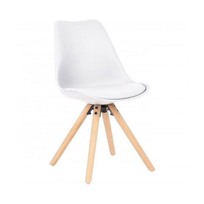 elevenpast Chairs White Eames Inspired Round Leg Chair CAK1190SWHITE-RNDLEG
