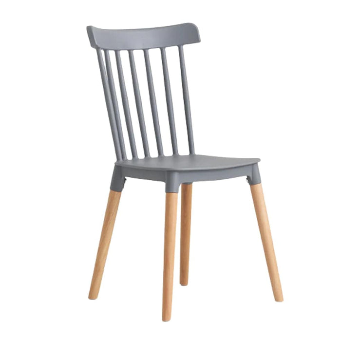 elevenpast Dark Grey Avery Dining Chair - Polypropylene and Wood CAOW157DGREY 633710856782