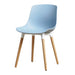 elevenpast Blue Vanilla Cafe Chair - Polypropylene and Wood CAOW192WBLUNAT