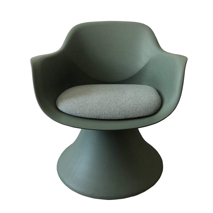 elevenpast Chairs Green Lotus Chair Polypropylene with Upholstered Seat CAOW245AGREEN 633710852425