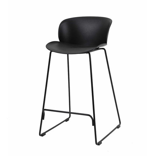 elevenpast Bar stool Black Tota Bar Stool - Metal and Polypropylene CAPC163HBLACK 633710853842