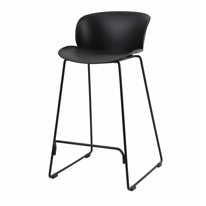 elevenpast Kitchen stool Black Tota Kitchen Stool - Metal and Polypropylene CAPC163KBLACK 633710853859