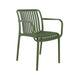elevenpast Chairs Green Isabella Arm Chair - Polypropylene Outdoor/Indoor Chair CAPP776AGREEN