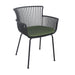 elevenpast Chairs Black & Green Amanzi Armchair with Cushion | Black or Green CAPP778BLKGREEN