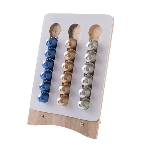 elevenpast Decor White Caprice Coffee Pod Holder Three Black | White | Red CAPRICECOFFEEPODHOLDERW