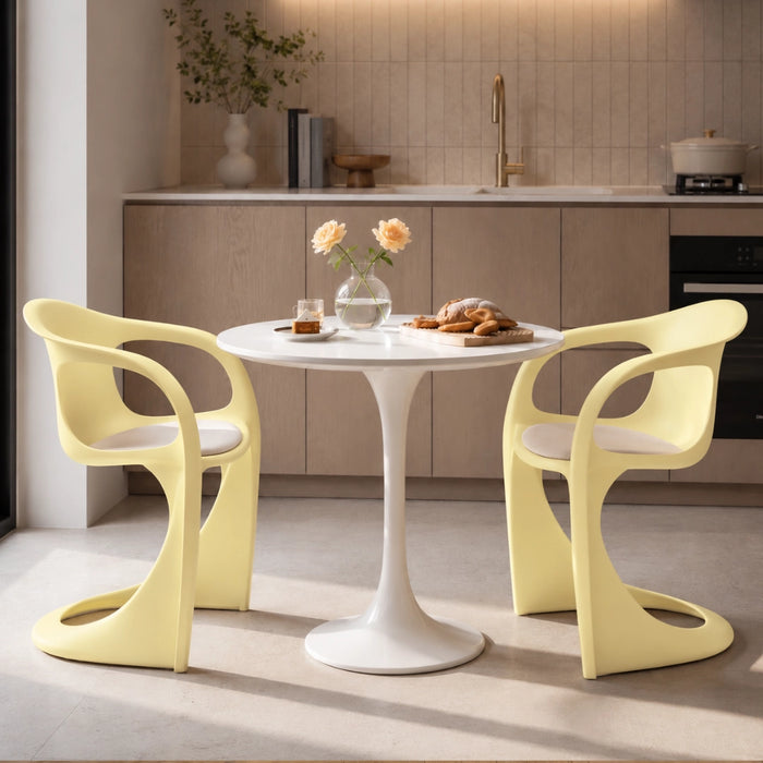 Casala Sculptural Dining Chair – Black | Yellow | Ancora Red | White