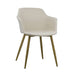 elevenpast Chairs Beige Fabric with Wood Legs Diaz Arm Chair CASL7047BQBEIGE