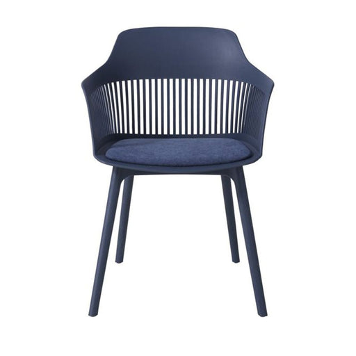 elevenpast Chairs Dark Blue Lyric Polypropylene Chair with Fabric Seat CASL7047DPDBLUF