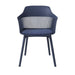 elevenpast Chairs Dark Blue Lyric Polypropylene Chair with Fabric Seat CASL7047DPDBLUF